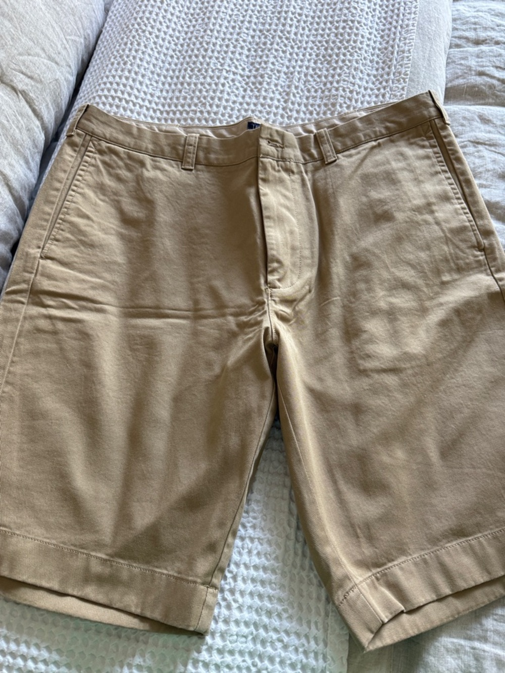 J. Crew Men's Tan Flat Front Chino Shorts